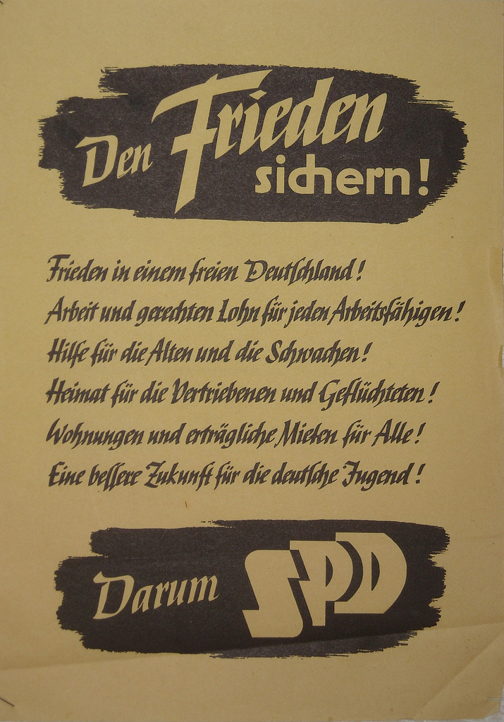 "Election poster Germany SPD" by marza on Flickr (CC BY 2.0)