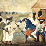 John Rose? (1752-1820), "The Old Plantation", 1785-1790 ca. Acquerello su carta vergata, 29,7×45,4 cm. Williamsburg (Virginia, USA), Abby Aldrich Rockefeller Folk Art Museum (attraverso Wikimedia Commons [Public domain])