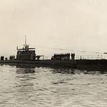 Sommergibile "Narvalo" della Regia Marina in navigazione. 1930
