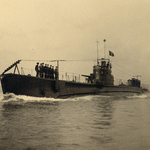 Sommergibile "Ondina" della Regia Marina in navigazione. 1934