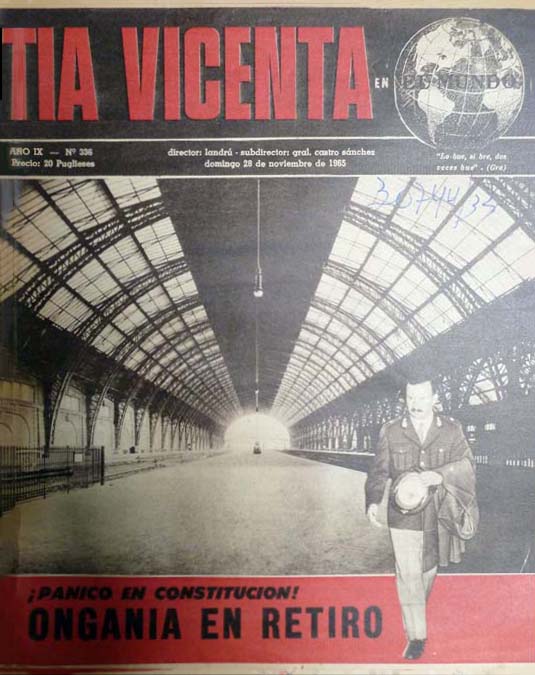 "Tía Vicenta": Año IX, Número 336 (28 Noviembre 1965), copertina. Biblioteca Nacional Mariano Moreno de la República Argentina, Buenos Aires (© L’immagine appartiene ai rispettivi proprietari / Property of its respective owners)