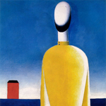 Kazimir Malevich (1878-1935), "Complex Presentiment: Half-Figure in Yellow Shirt", 1928-1932 ca. Olio su tela, 99×79 cm. San Pietroburgo, Museo di Stato Russo (attraverso Wikimedia Commons [Public domain])