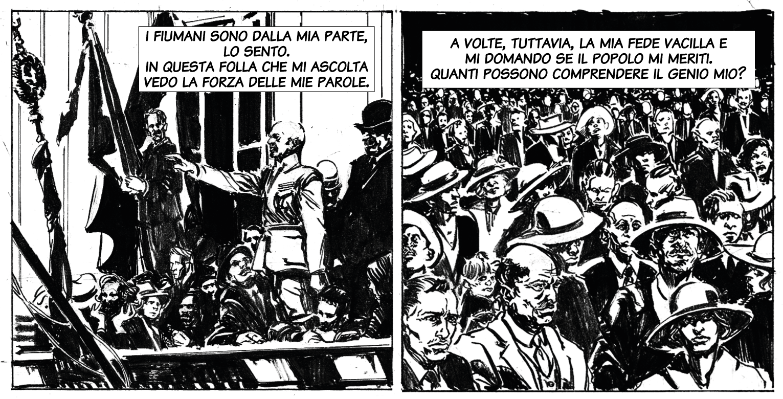 Il seduttore sedotto / D'Annunzio abbandona Fiume. Disegno di Giulia Giaccaglia ©