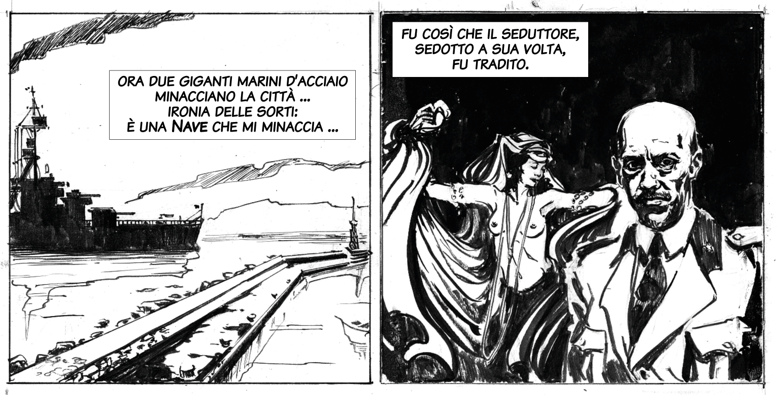 Il seduttore sedotto / D'Annunzio abbandona Fiume. Disegno di Giulia Giaccaglia ©