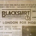 "Battle of Cable Street as reported in BUF Blackshirt, 17 October 1936" by Zezen on Wikimedia Commons (CC BY-SA 4.0)