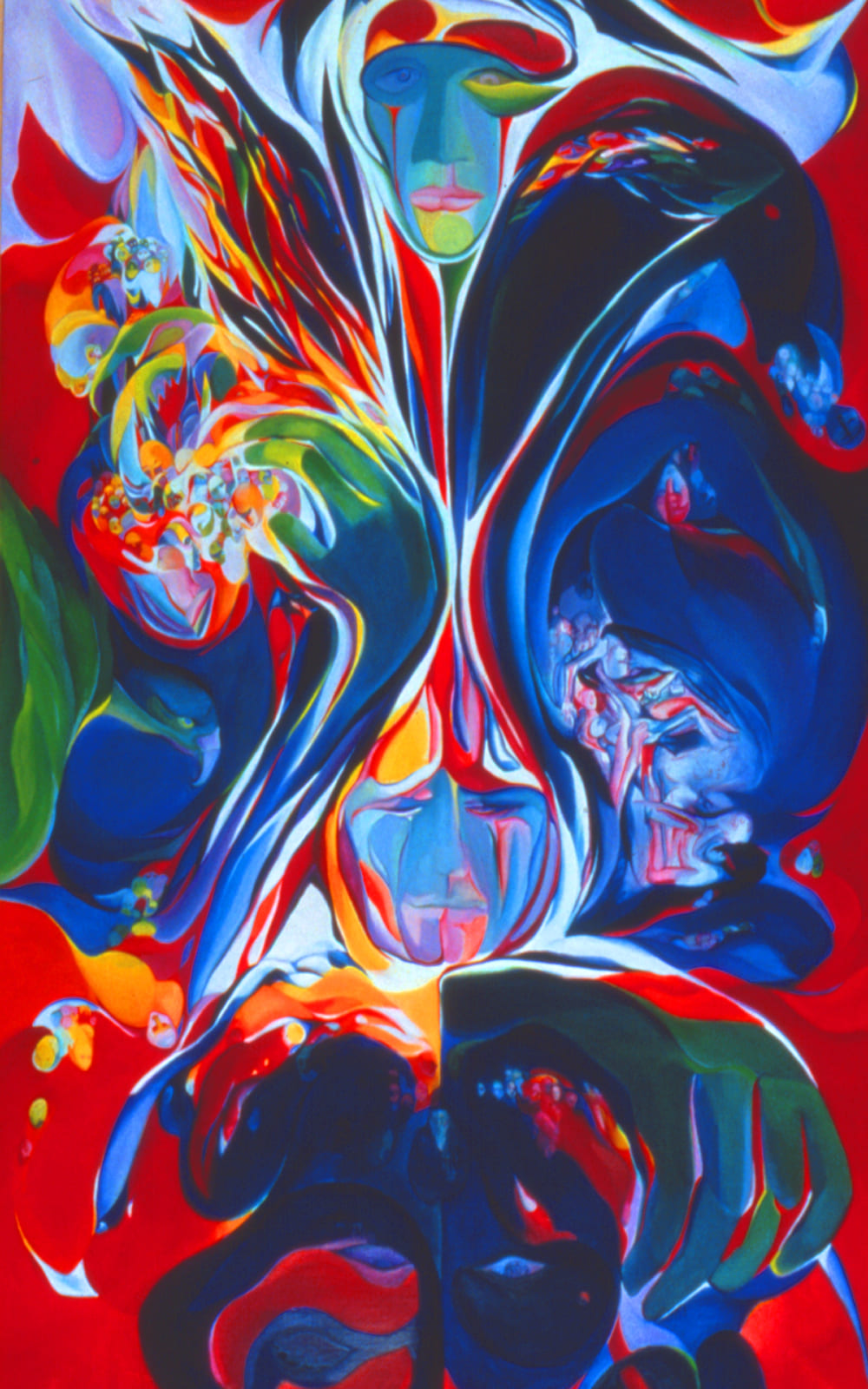 "Landscape of Man in the Nuclear Age 2, by Berta Rosenbaum Golahny, oil on canvas, 48" x 30"" by Emily Kopley via Wikimedia Commons (Public Domain)