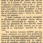 Riproduzione di un articolo pubblicato su "L’Osservatore Triestino" del 31 gennaio 1907 con l’annuncio della nascita di un cantiere a Monfalcone ad opera dei fratelli Cosulich