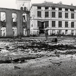 La palazzina della direzione del Cantiere distrutta dai bombardamenti della Grande Guerra. S.d.
