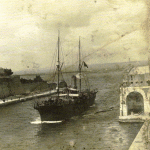 Il piroscafo "Città di Milano" a Taranto. 1890